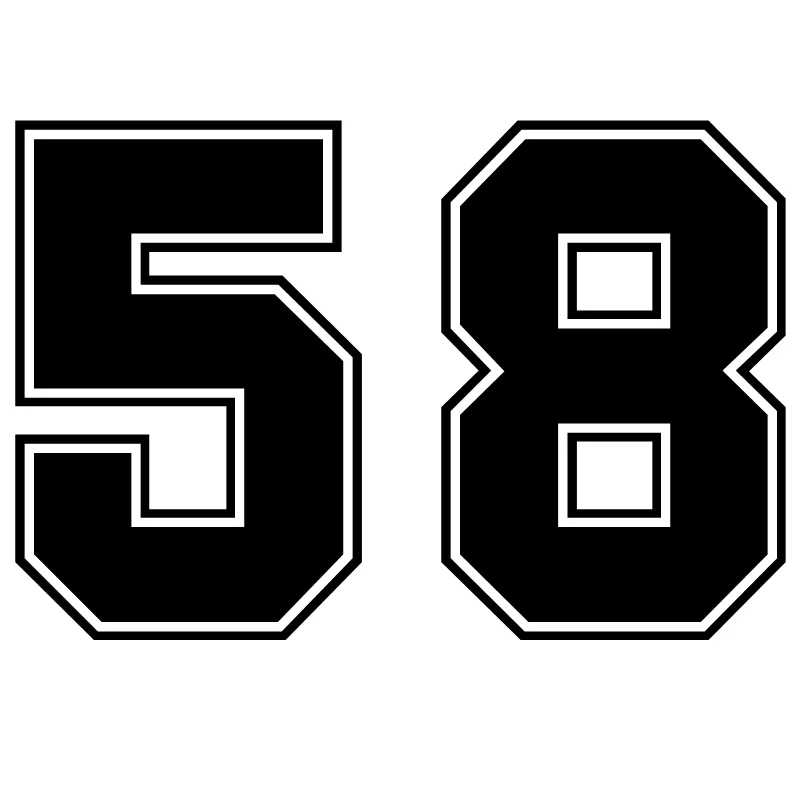 

CS-10167# Funny Vinyl Decal Number 58 Car Sticker Waterproof Auto Decors on Truck Bumper Rear Window