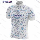 2022 Мужская велосипедная Джерси с коротким рукавом от HIRBGOD, велосипедная рубашка на открытом воздухе, Рождественская одежда с Санта-Клаусом TYZ1183 для велоспорта, походов