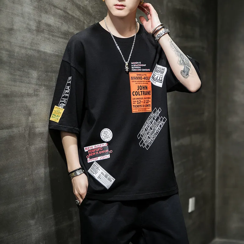 Новинка лета 2020 Стильная мужская футболка с коротким рукавом Базовая