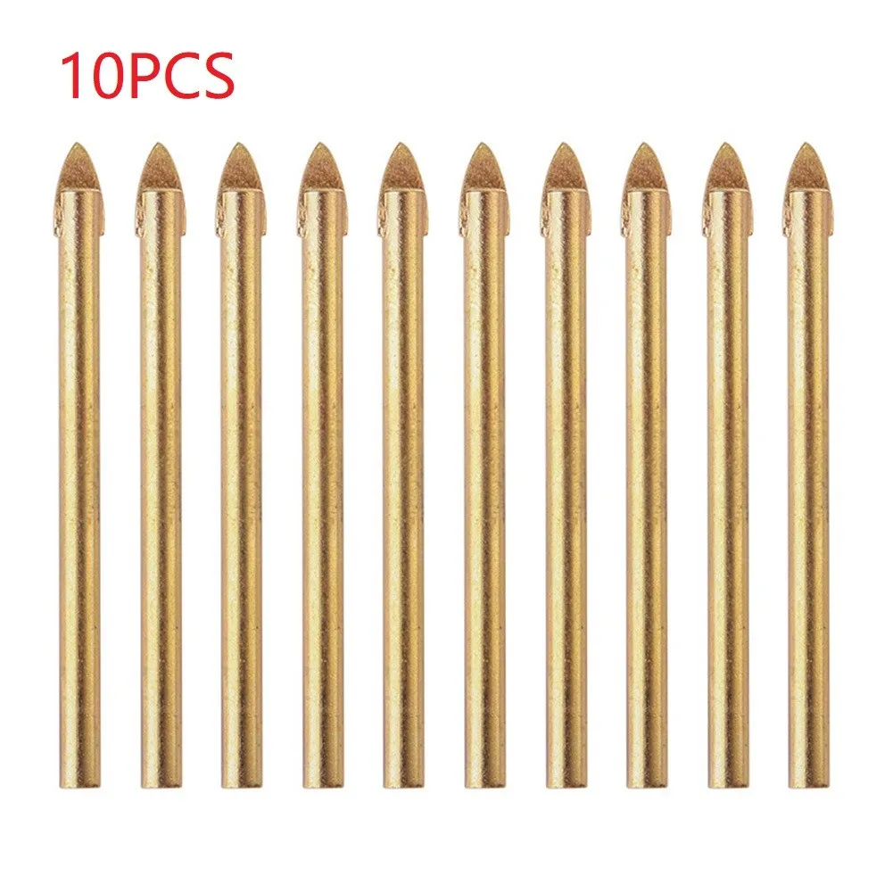 

10 шт. 6 мм сверла титановая керамическая плитка стекло сверло карбид вольфрама копье головка для сверления отверстий 6 мм X 1,5 мм