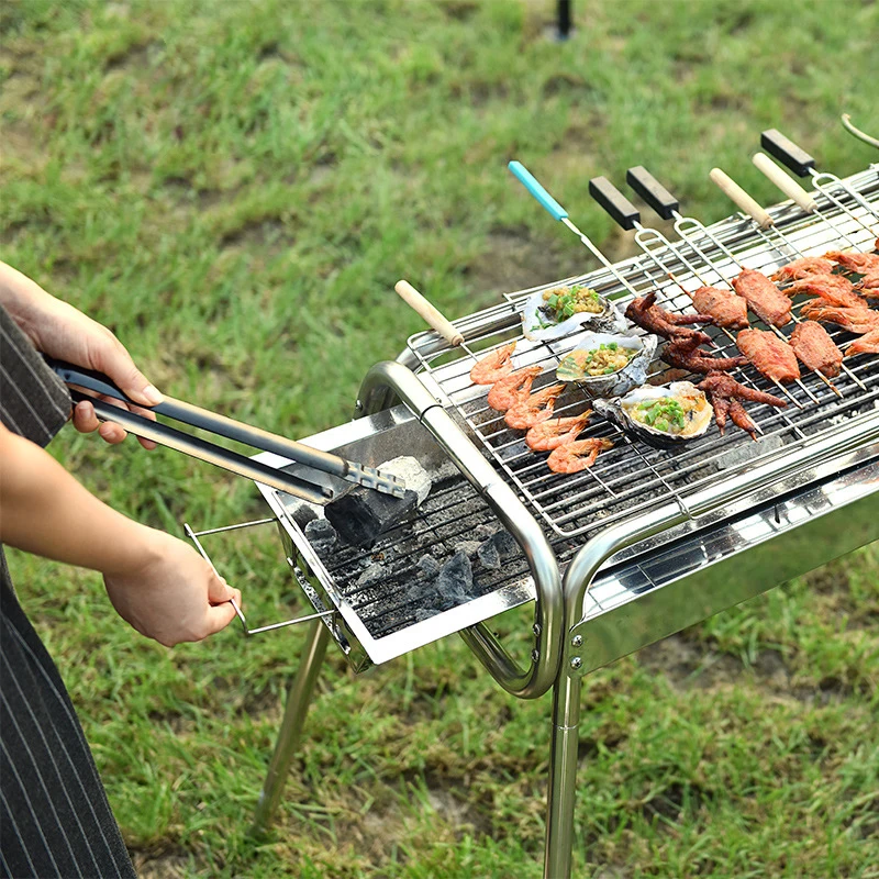 1PC Metal heat resistant Cooking Kitchen Food Carbon Oven Charcoal Salad Tong Barbecue meat Clip BBQ Grill kitchen supplies tool | Дом и сад