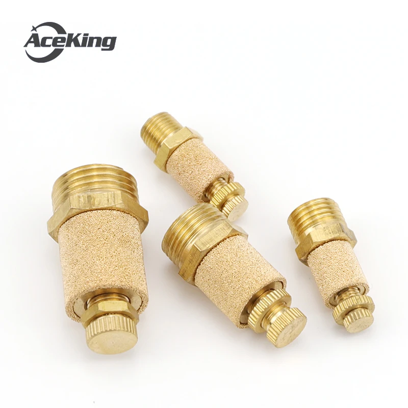 Пневматический латунный Регулируемый глушитель выхлопной клапан 1/8 дюйма/1/4