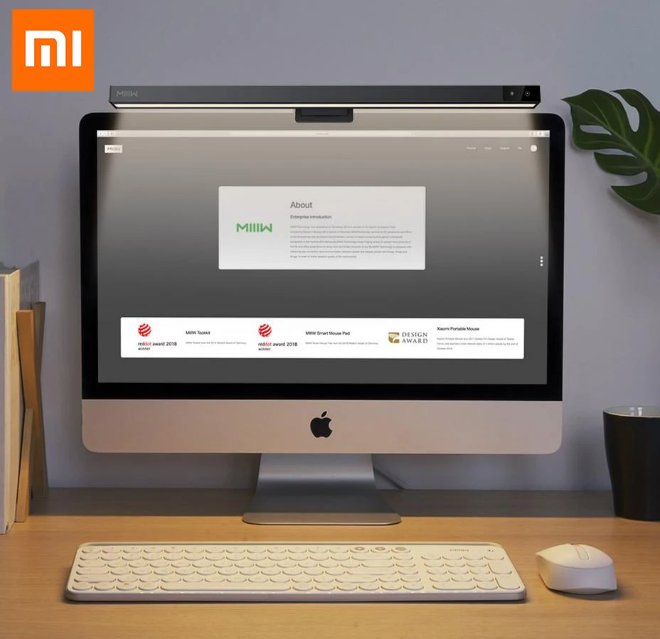 Xiaomi Mijia Lite настольная лампа Складная студент защита глаз USB Type C для компьютера ПК монитор экран бар подвесной светильник с подсветкой