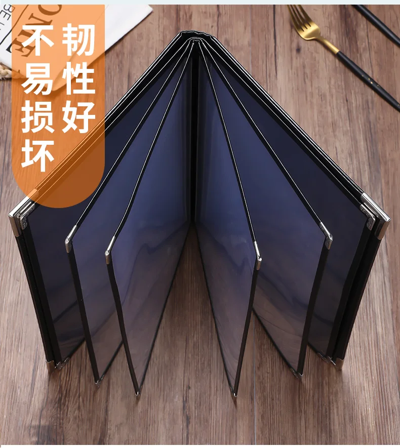 Чехол в твердом переплете для меню A4 из искусственной кожи прайс-лист с