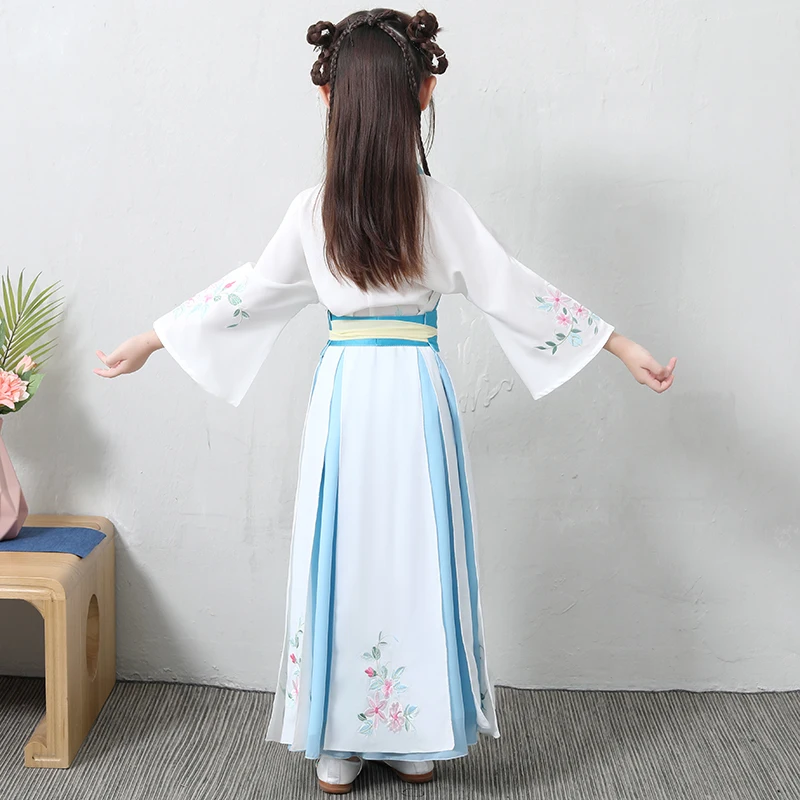 Костюм ханьфу для девочек Детский костюм Тан в китайском стиле феи Новинка осени