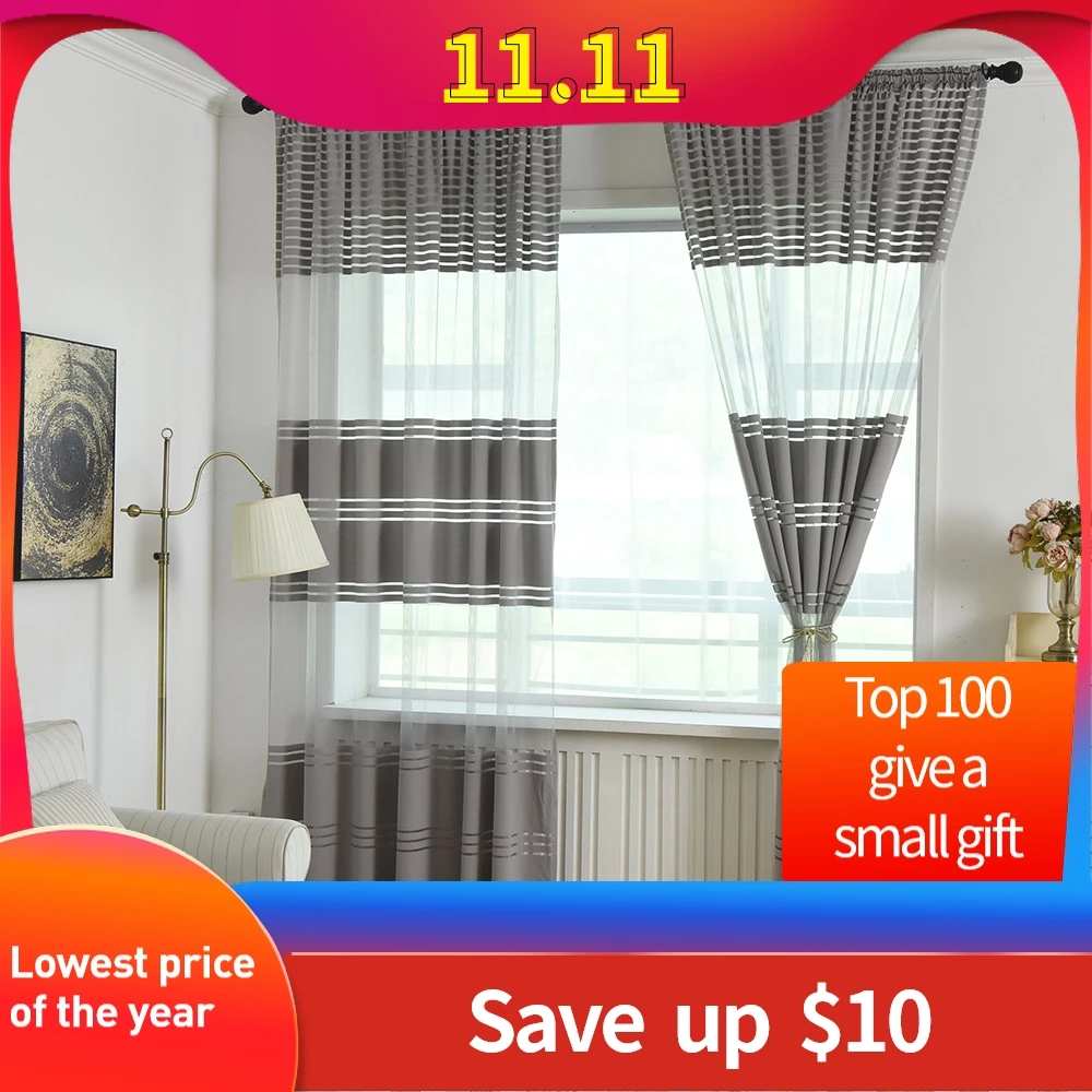 Современные полосатые шторы с мозаикой занавески для спальни Затемненные