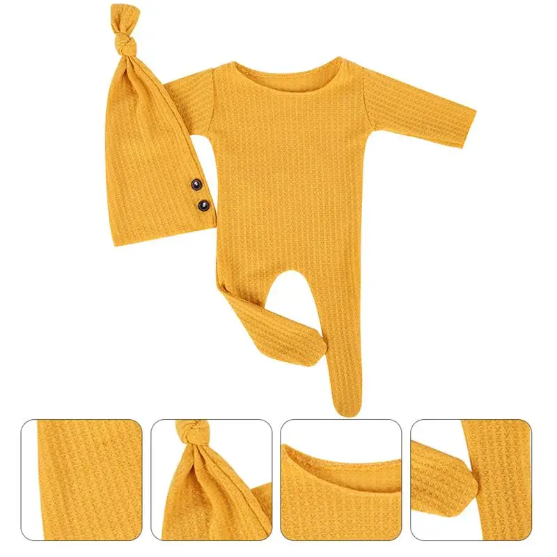 

2pcs Comfortable Baby Photo Suit with Not Knotted Hat Simple Suit for Baby