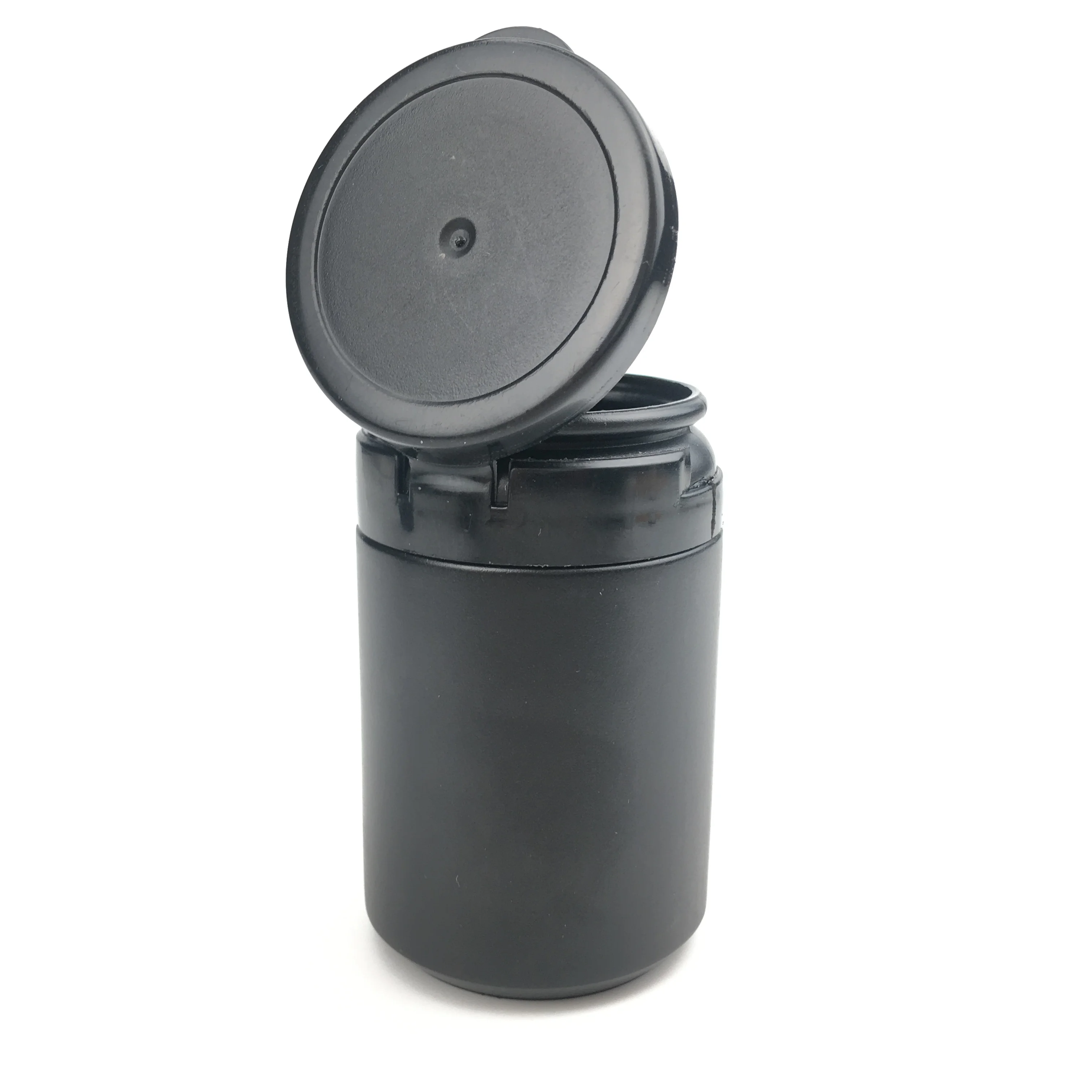 

FreeShip 30pcs 60ml 2oz HDPE Black white Pull Ring Plastic Pill Bottle with Easy Open Cap for cosmetic packaging