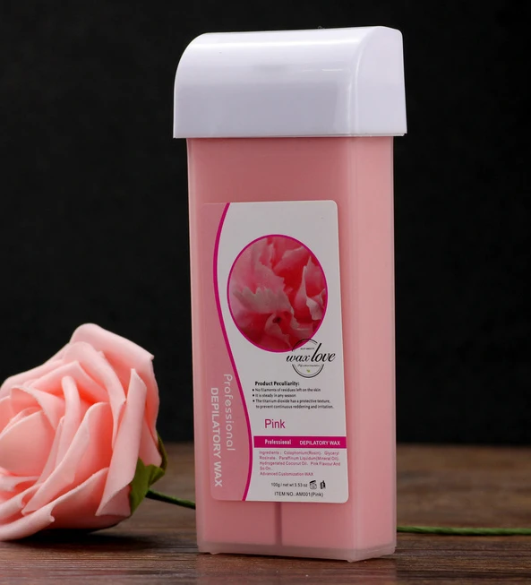 Pink Rose Воскоплав эпилятор воск для удаления волос Эпилятор восковой картридж 100 мл воск для депиляции тела/лица восковые полоски депиляция - Цвет: Pink Rose