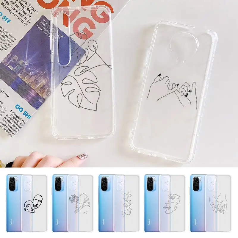 

Kiss More Often Line Drawing Abstract Art Phone Case For Xiaomi 10t pro 11 Note10lite Redmi 5plus 7A 8 K20pro 9A Note 9ProMax