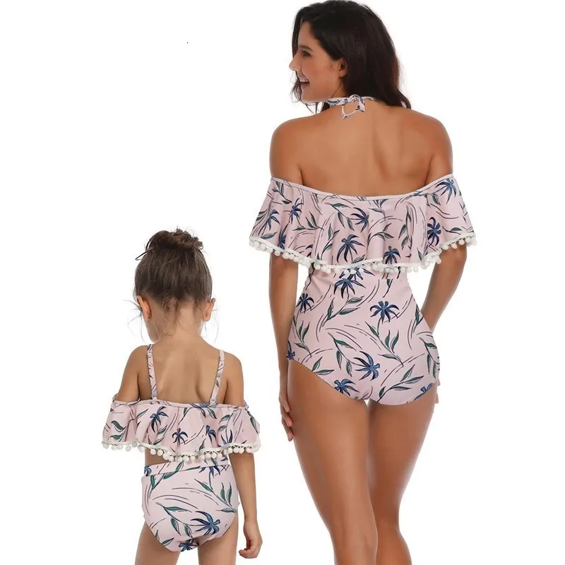 CYSINCOS/семейный купальный костюм для женщин и девочек летний купальник мамы дочки