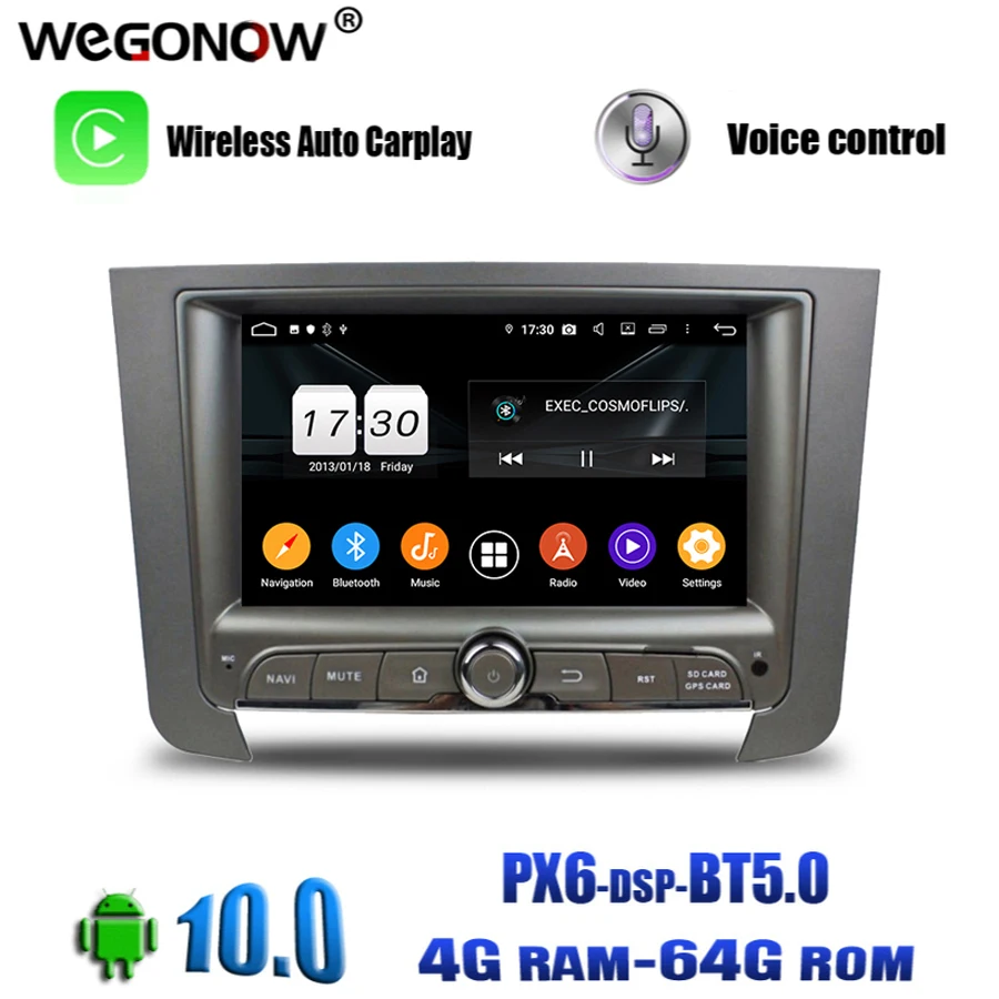 Автомобильный DVD плеер PX6 DSP IPS Android 10 0 64 Гб ROM Восьмиядерный Wifi Bluetooth 5 RDS радио GPS