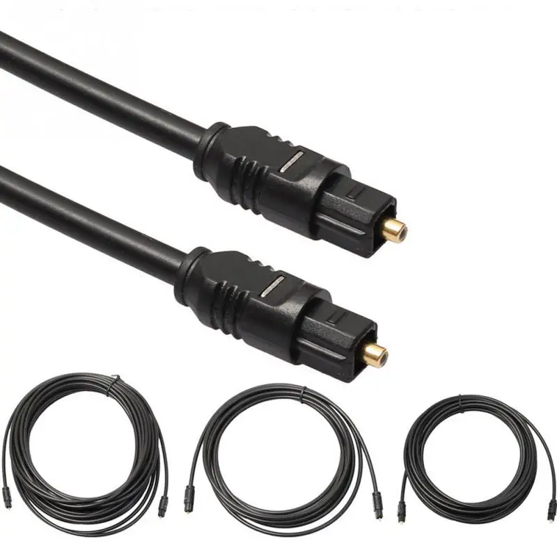 

1Pc Digital Fiber Optical Optic Audio SPDIF MD DVD TosLink Cable Lead Cord 1m 1.5m 2m 3 m 5m 10m 15m 20m SPDIF MD DVD Gold #05