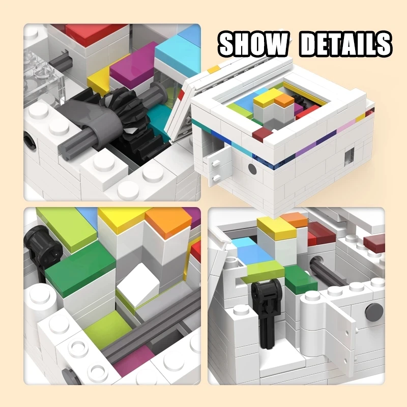 

MOC DIY Decrypt Box Rainbow Road A puzzle box Building Blocks Model Box Diy Educational Toy for Kids Gift 233PCS