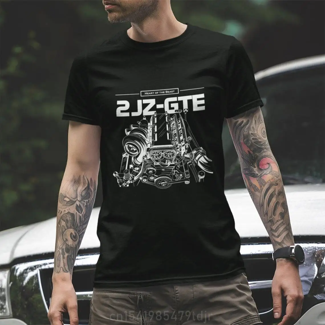 

Vintage Short Sleeve Oversized Supra MKIV Engine T-shirt Men 2JZ-GTE Engine Car T-shirt Anime Tees Women Y2k T-shirts