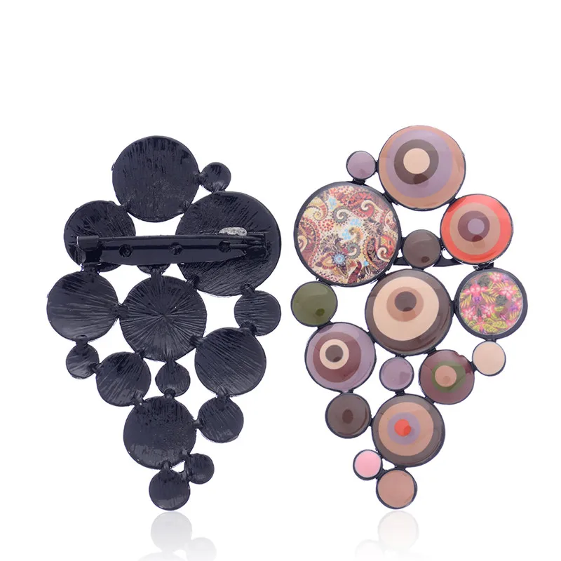 Винтажные популярные круглые геометрические броши высококачественные