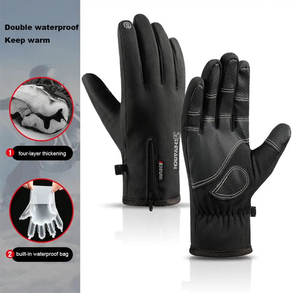 

Women Men Touch Screen Windproof Waterproof Warm Protection Ridding Gloves Fishing Gloves Winter
