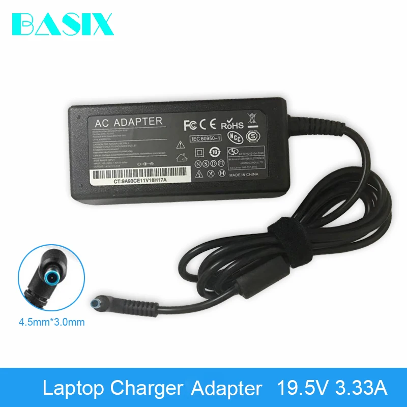 Зарядное устройство Basix для ноутбука HP Pavilion 15 Envy 17 19 в 3 33/65 Вт|Адаптеры ноутбуков| |