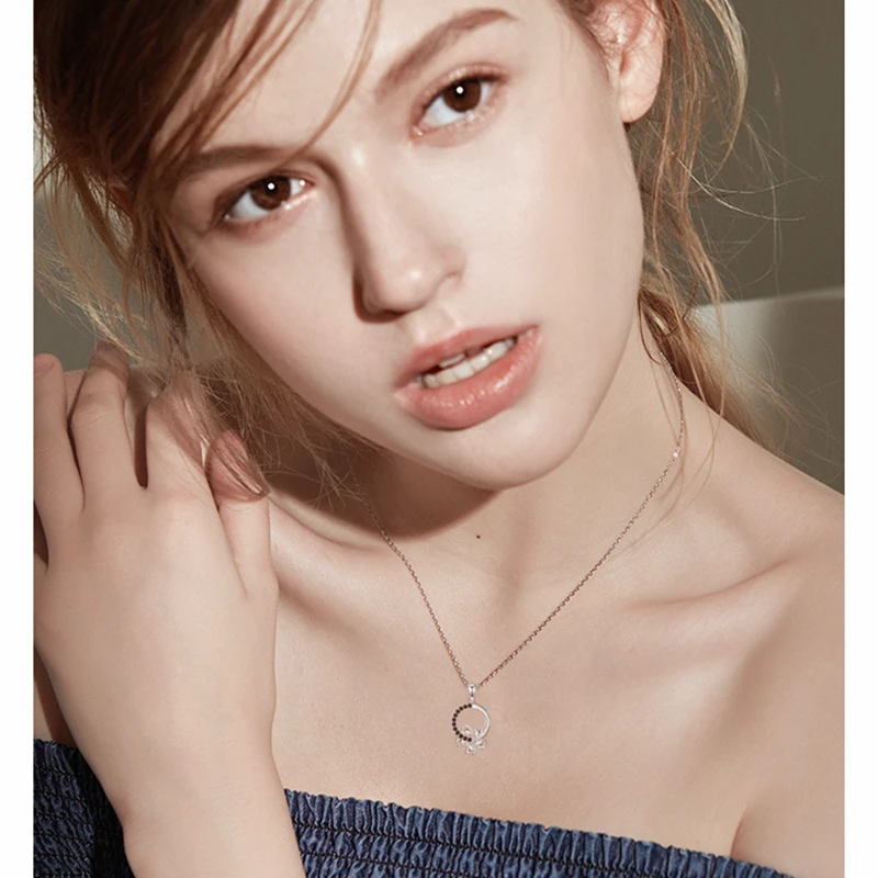 Женское ожерелье с подвеской в виде цветка из серебра 3 2 пробы 925 г | Украшения и