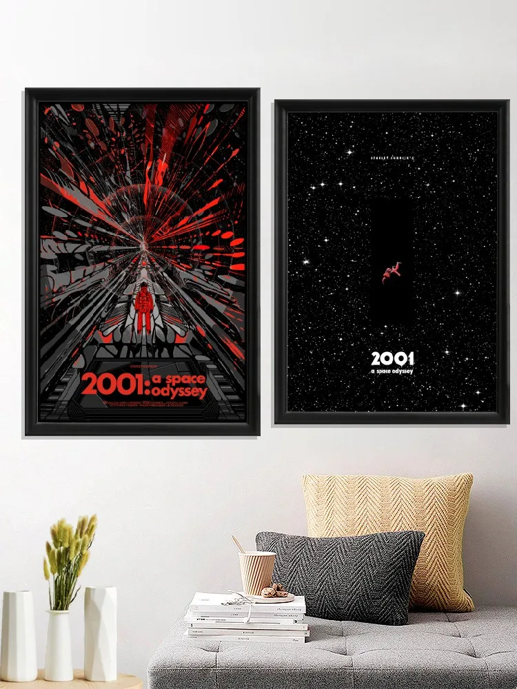 

A Space Odyssey Movie Sci Fi Space Poster Home Wall Stiker Gift Art Silk Decor Prints Room