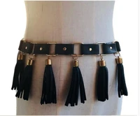 2020 tassel girdle wild decorative dress belt accessories nightclub bar waistband belt harajuku black women belt high quality