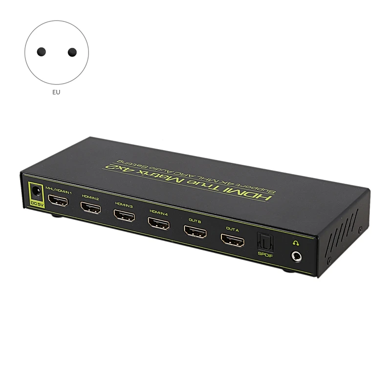 HDMI матрица 4X2 сплиттер переключатель поддержка ARC/PIP/аудио экстрактор/EDID