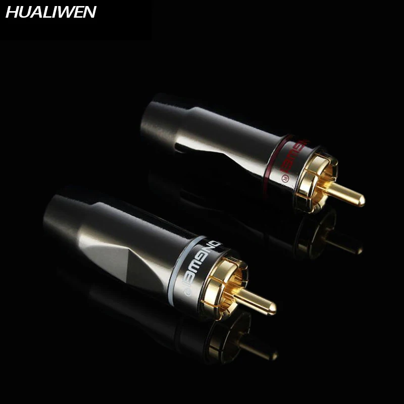 2 шт. RCA разъем лотоса мужской головы Динамик усилитель Лотос аудио Rca все Медь с