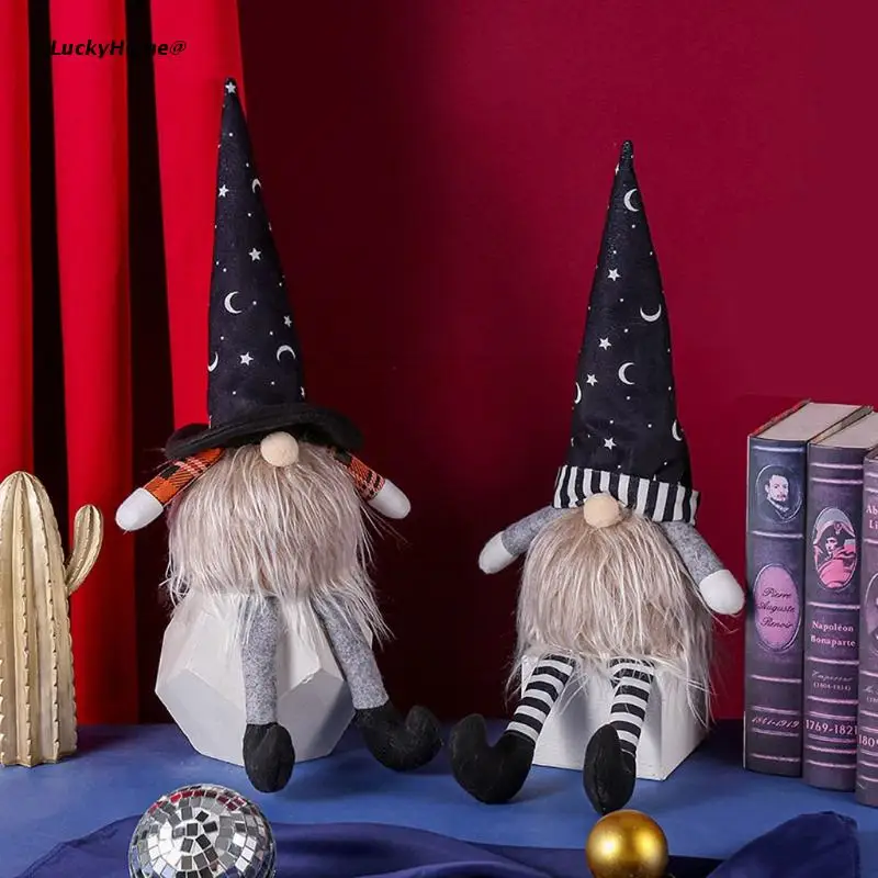 

Long Leg Halloween Gnome Doll Ornaments Cute Cartoon Dwarf Elf Home Decorations