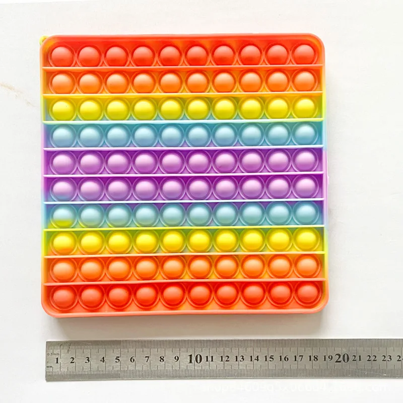 

Big Size Push Pops Bubble Fidget Toys Autism Needs Squishy Stress Reliever Toys Adult Kid Anti-stress Popit Fidget Squeeze Board