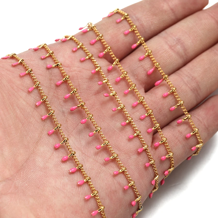 Semitree 1 метр из нержавеющей стали ярко-розовый эмалевый листочек ручная работа