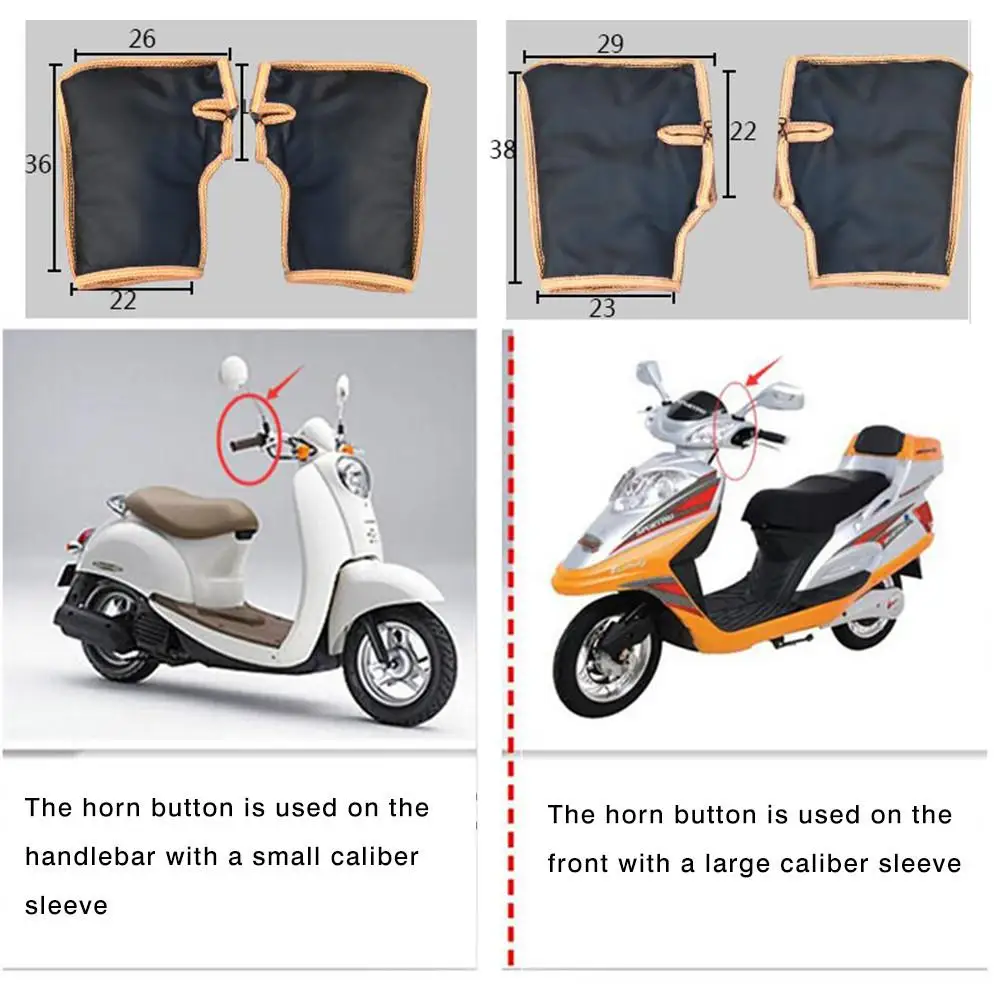 

Electric Car Black Windshield PU Waterproof Thickening Motorcycle Cold Resistant Cover With Handle Sleeves