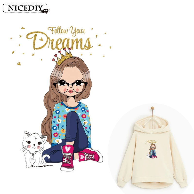 Наклейки на одежду с надписью Follow Your Dreams | Дом и сад