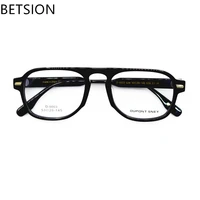 betsion vintage acetate full rim eyeglass frames men women hand made glasses rx able myopia optical top quality