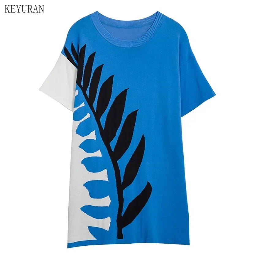 

Plus Size Patchwork Knit Tops Women Summer Novelty Loose Short Sleeve Vintage Funny T-shirts Oversized Aesthetic Female T Shirts