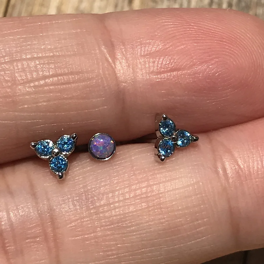 Новое поступление 3 шт./компл. ювелирные изделия для пирсинга с опалом из