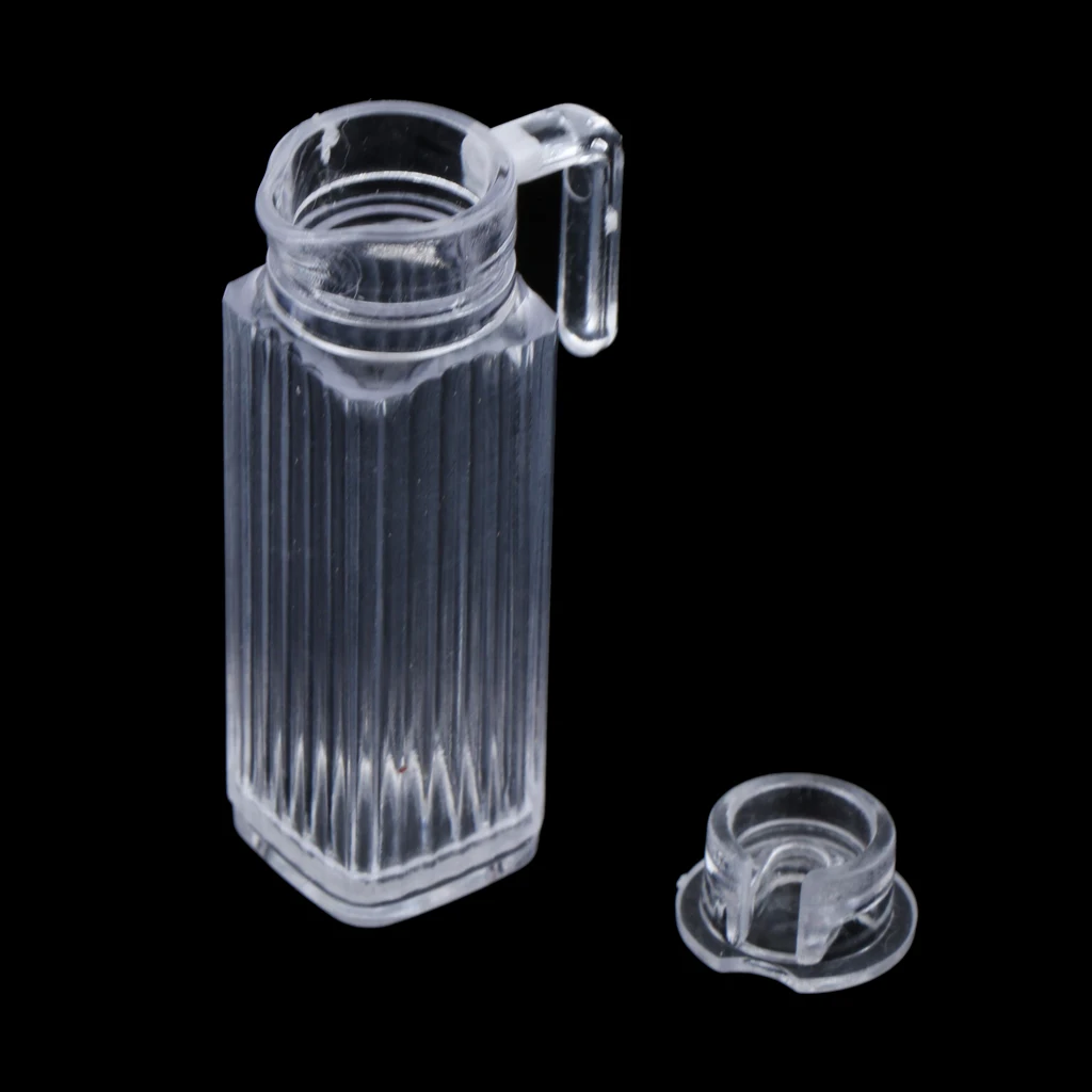 

1/12 Miniature Clear Juice Jug With Lid Dining Table Scenes Ornaments Accessory