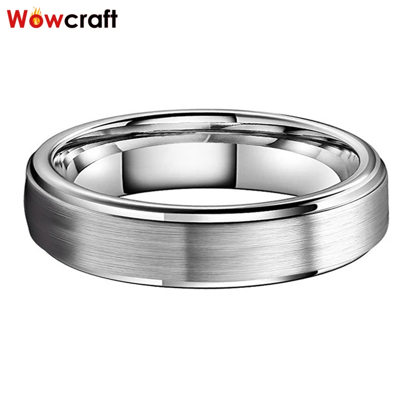 Кольцо из карбида вольфрама для мужчин и женщин обручальное кольцо с матовой