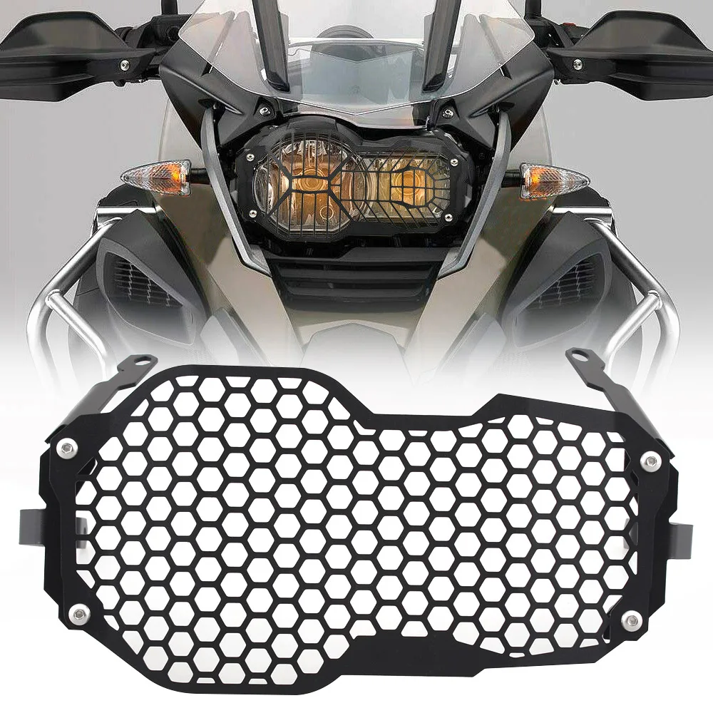 

Крышка решетки радиатора мотоцикла для BMW R1200GS Adventure 2013-2019, Черная защитная Налобная фара из нержавеющей стали