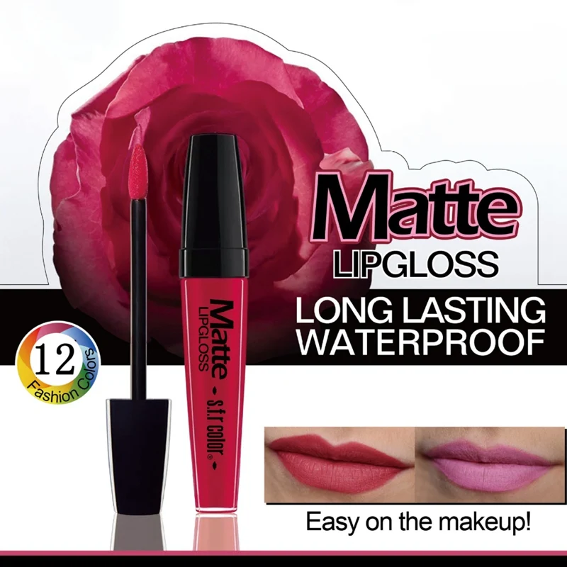 BB 12 цветов Водонепроницаемый Жидкий блеск для губ глянцевый металлический