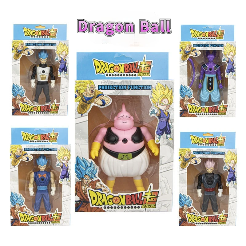 

The New Version of Dragon Ball Z Projection Model Decoration Doll Cartoon Pink Blue Goku Vegeta Fit Gift for Children