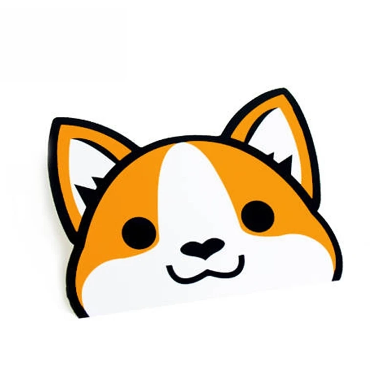 

Виниловая наклейка с надписью «Peeking Corgi»