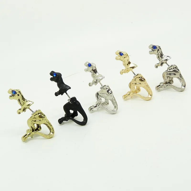 1 шт. готические панк крутые динозавры тираннозавра Рекс Серьги пусеты с 3D