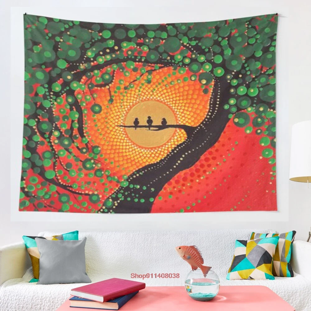 Гобелен с тремя маленькими птицами Rasta настенные подвесные гобелены для гостиной