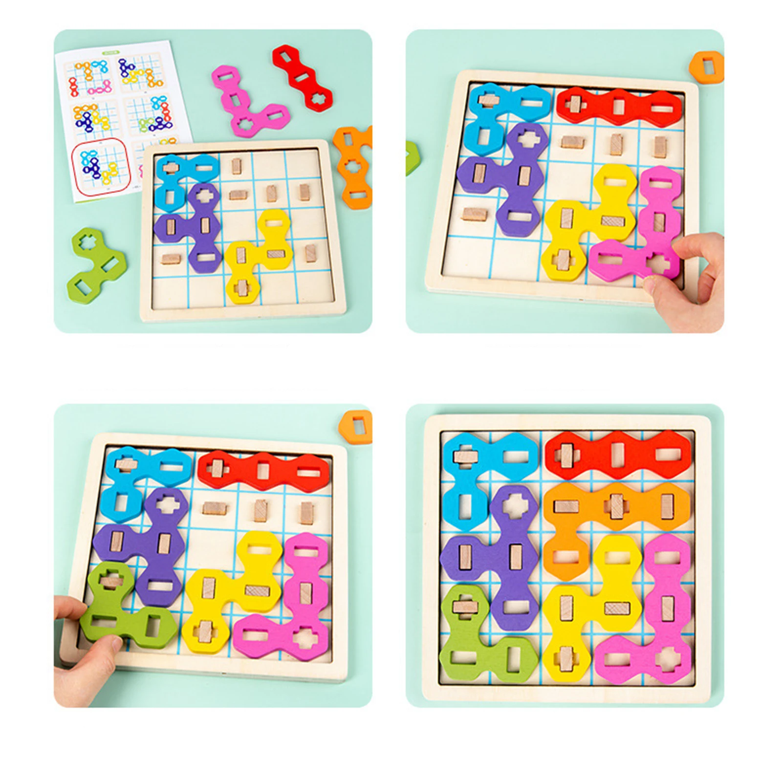 

Головоломка в виде логического мышления, игрушка, геометрический пазл для детей, товары для дома, Обучающие деревянные игрушки Монтессори