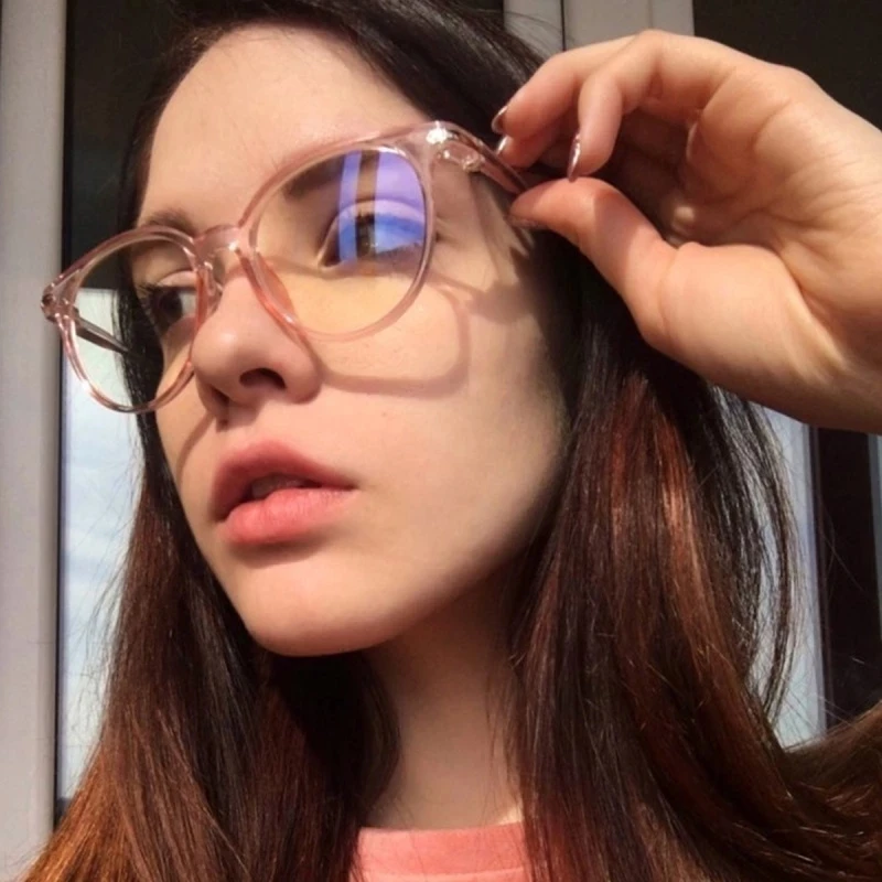 

New Anti-blue Light Reading Glasses Women Men Round Frame Fashion Sweet Candy Eyewear Retro Clear Lens Gafas De Sol Mujer