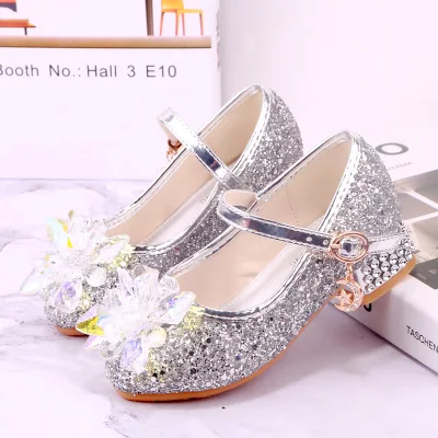 Детская обувь Эльза Новинка 2020 года Модная кожаная для маленьких девочек Обувь