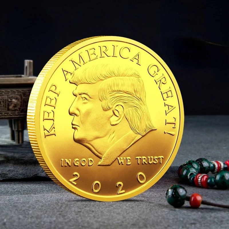 

2020 U.S. Flag President Trump Election Keeps America's Great Commemorative Coin Crafts Collection Challenge Coin Gold Coin