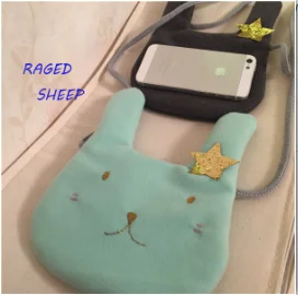 Raged Sheep Girls плюшевый Кошелек для монет, кошелек для детей, сумка для монет, детский держатель денег бумажник, милые подарочные сумки для детей - Цвет: E205-GREEN