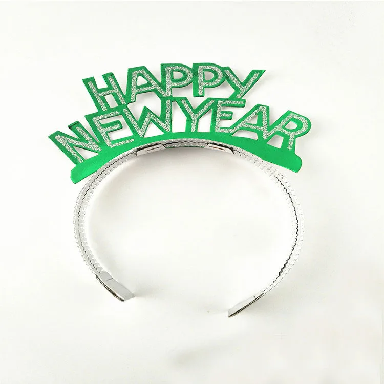 

Happy NEW YEAR Paper Headband Headwear Hair Accessories New Years Eve Party Supplies 2020 Parties Decoration Favor Supply