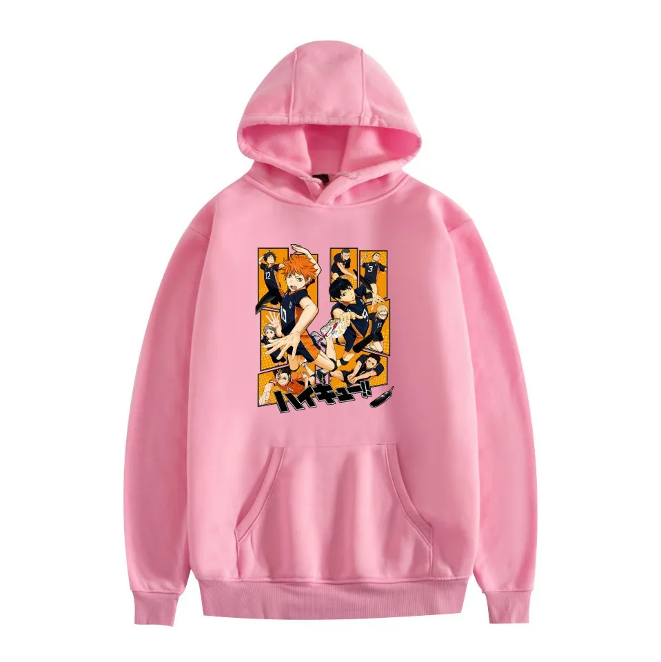 

Hot Cartoon Haikyuu Hoodies Men Funny Japanese Anime Streetwear Harajuku Karasuno Fly High Graphic Sweatshirts Unisex Tops Male